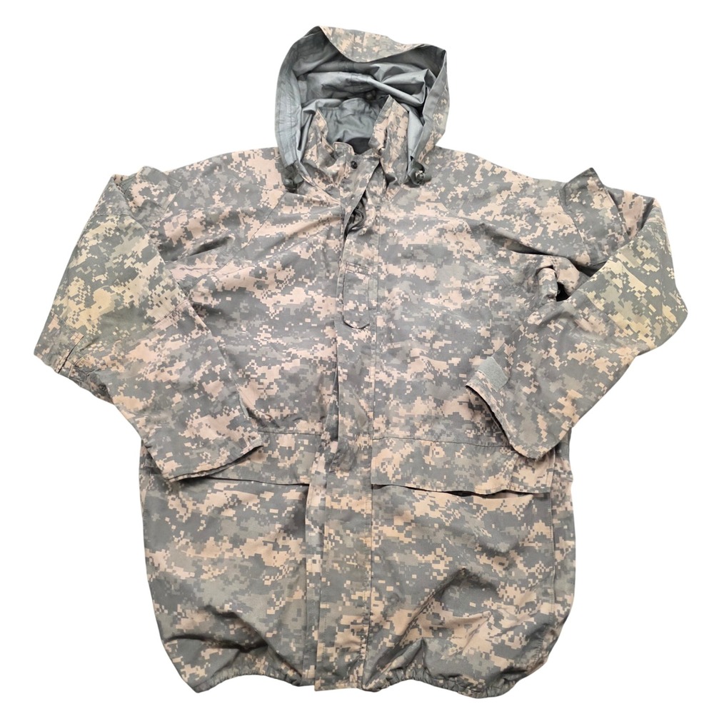 US Army ECWCS Gen II ACU Digital Camo Parka Cold Weather Medium Long Gore-Tex